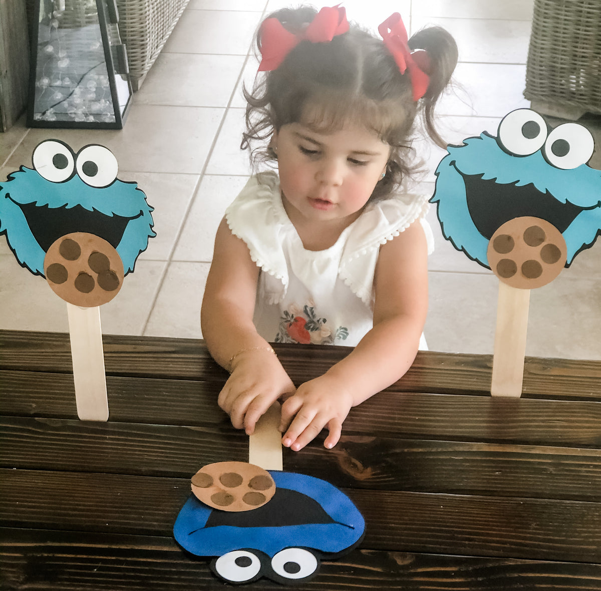 Cookie Monster PomPom Face Template