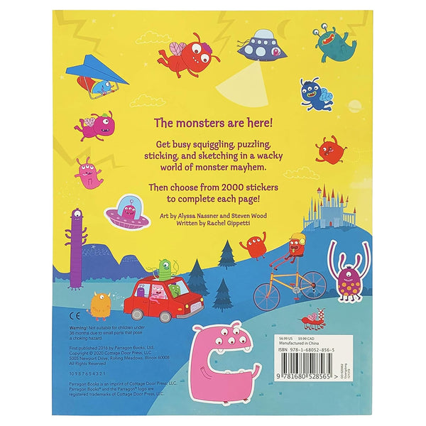 2000 Stickers Monsters Activity Book