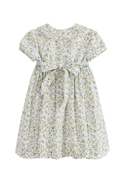 Lisa Blue Smocked Dress