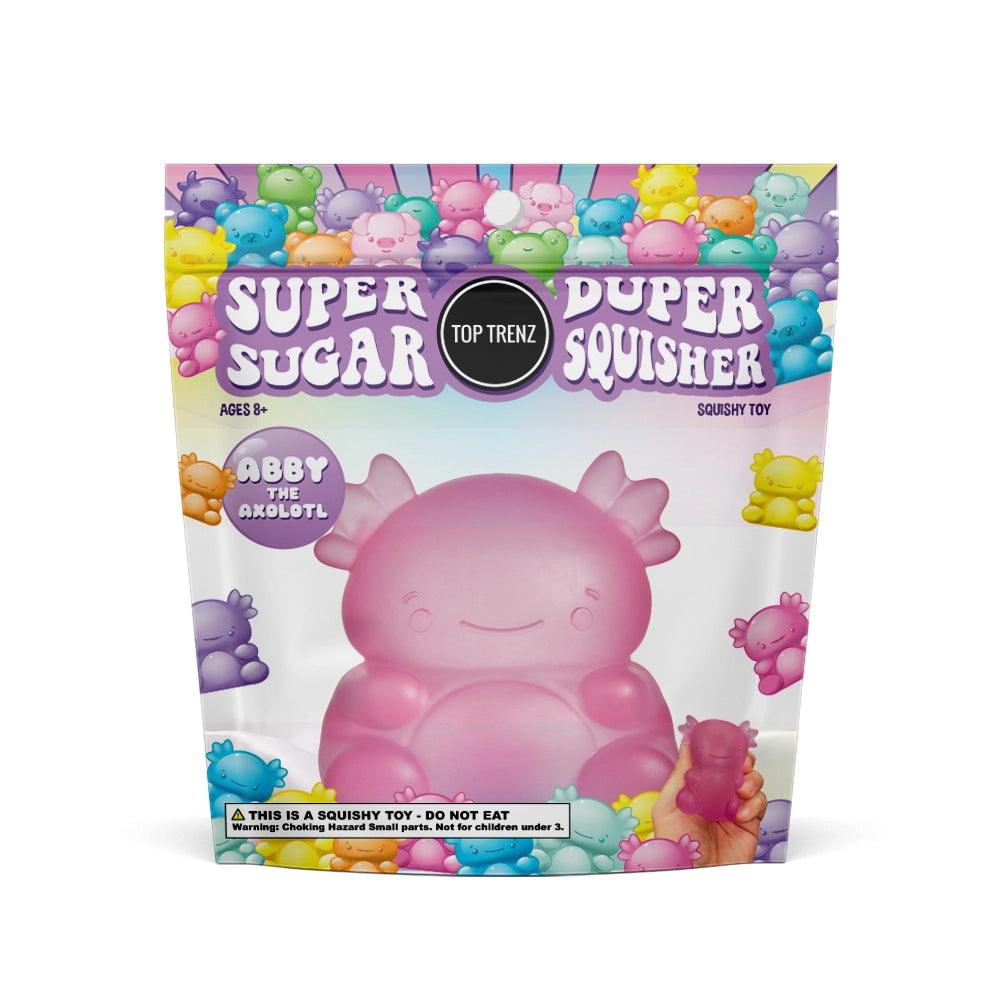 Super Duper Sugar Squisher Toy - Axolotl – Little Owly