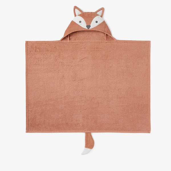 Rust Fox Hooded Baby Bath Wrap Towel