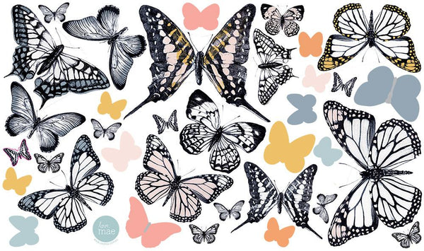 Monarch Butterflies Wall Decal - Little Owly