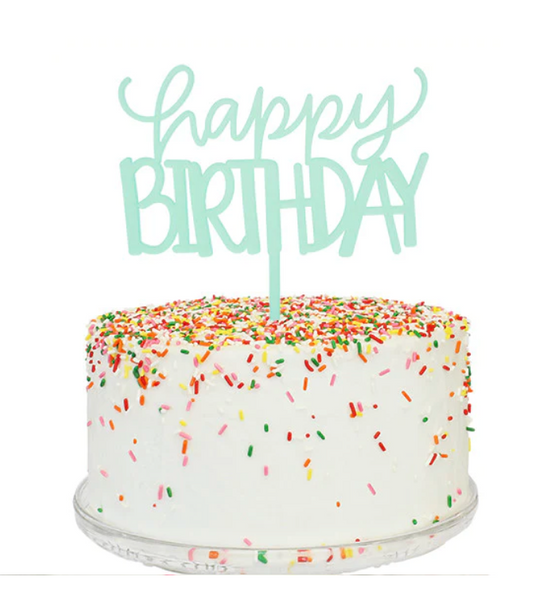 Acrylic Happy Birthday Cake Topper