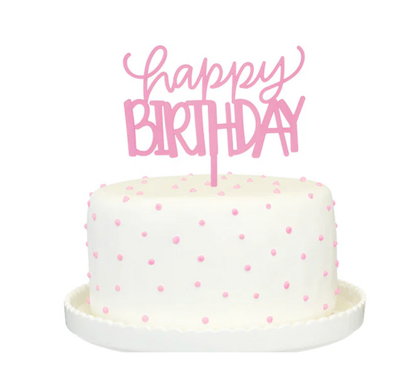 Acrylic Happy Birthday Cake Topper