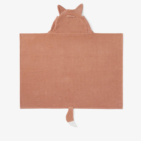 Rust Fox Hooded Baby Bath Wrap Towel