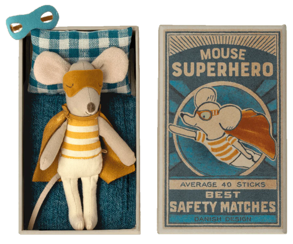 Superhero Little Brother Mouse in Box