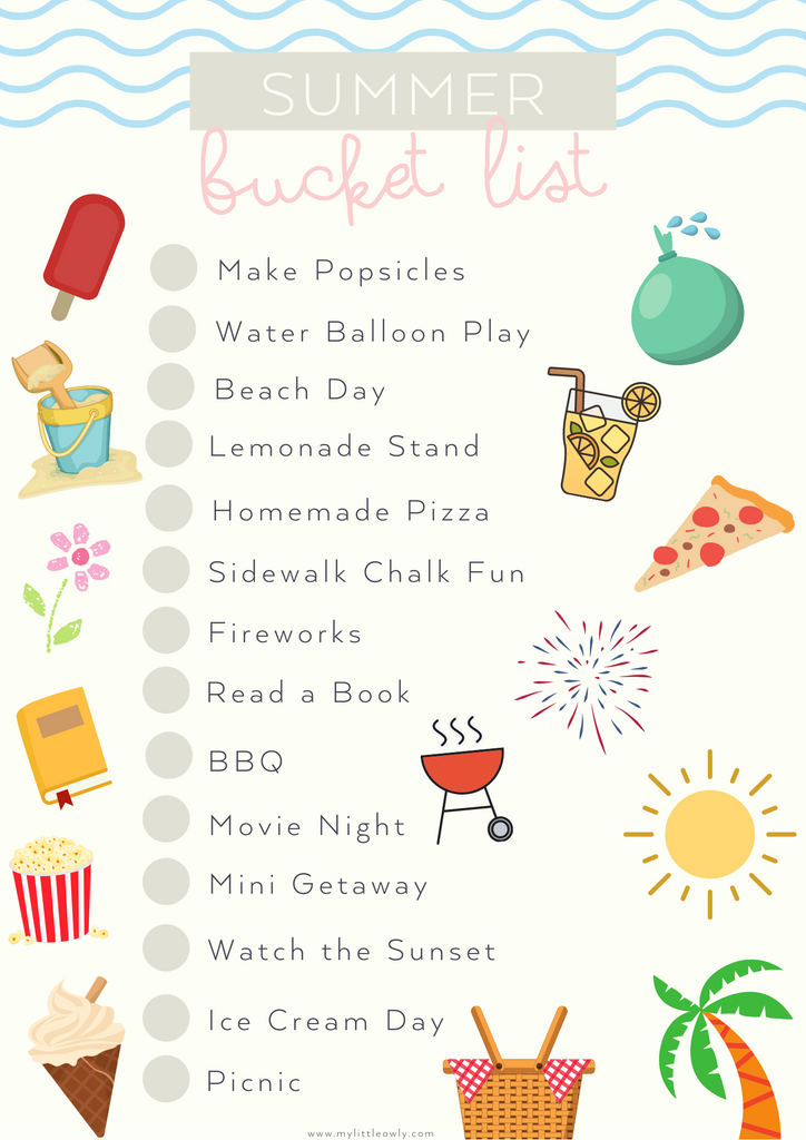 Summer To-Dos: Create a Bucket List