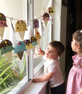 Ice Cream Scoop Garland for National Ice Cream Day!