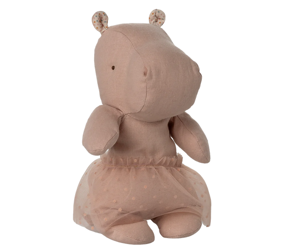 Small Soft Rose Hippo with Skirt