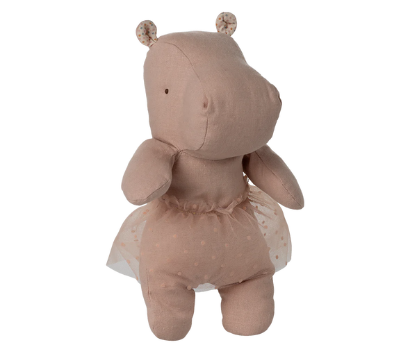 Small Soft Rose Hippo with Skirt