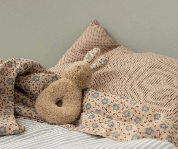 Rabbit Rattle Set in Cream