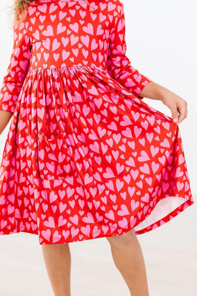 Hearts and Hugs Pocket Twirl Dress