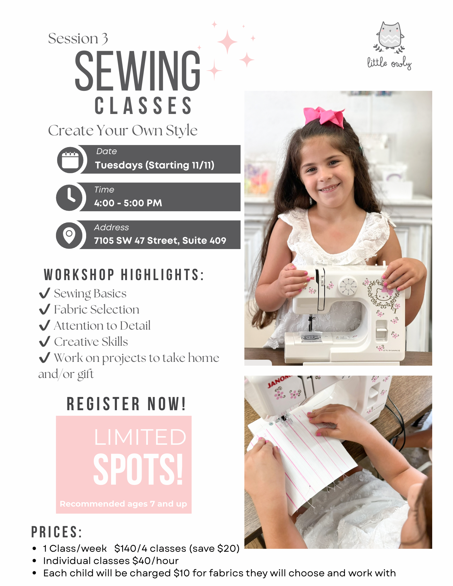Sewing Classes - Session 3