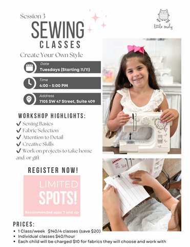 Sewing Classes - Session 3
