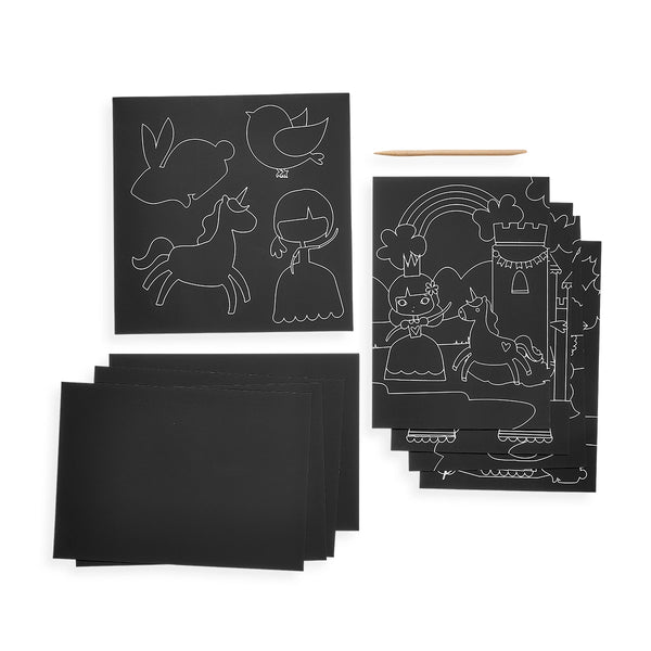 Princess Garden Scratch and Scribble Scratch Art Kit