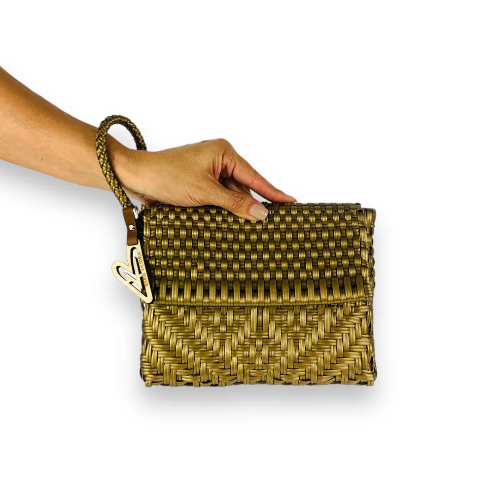 Maria Victoria Wristlet in Sand