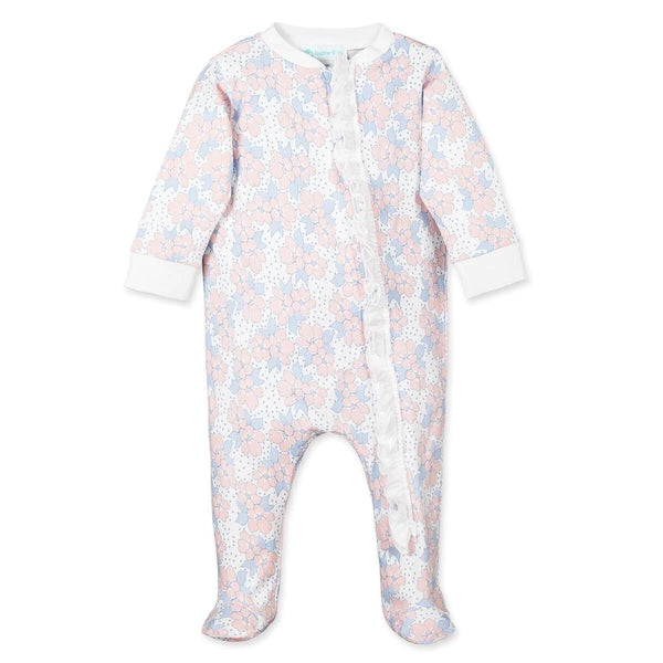 Pima Cotton Fiona Zipper Footie with Ruffle