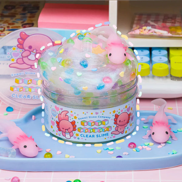 Kawaii Baby Axolotl Clear Slime