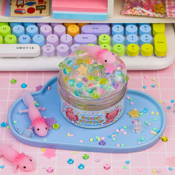 Kawaii Baby Axolotl Clear Slime