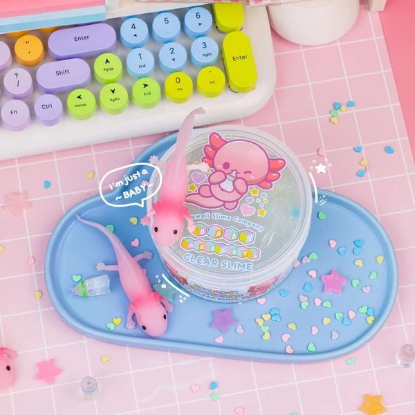 Kawaii Baby Axolotl Clear Slime