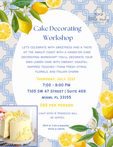 A Slice of Amalfi - Lemon Cake Decorating Workshop