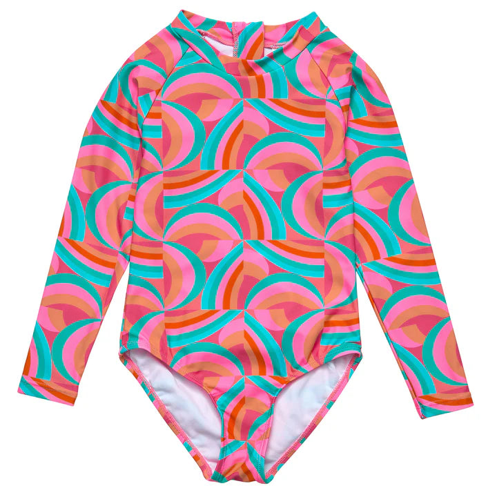 Geo Melon Sustainable Long Sleeve Surf Suit