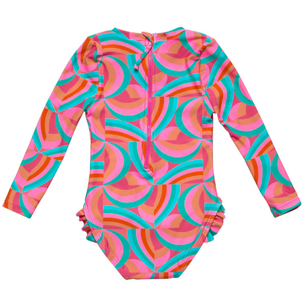 Geo Melon Sustainable Long Sleeve Surf Suit