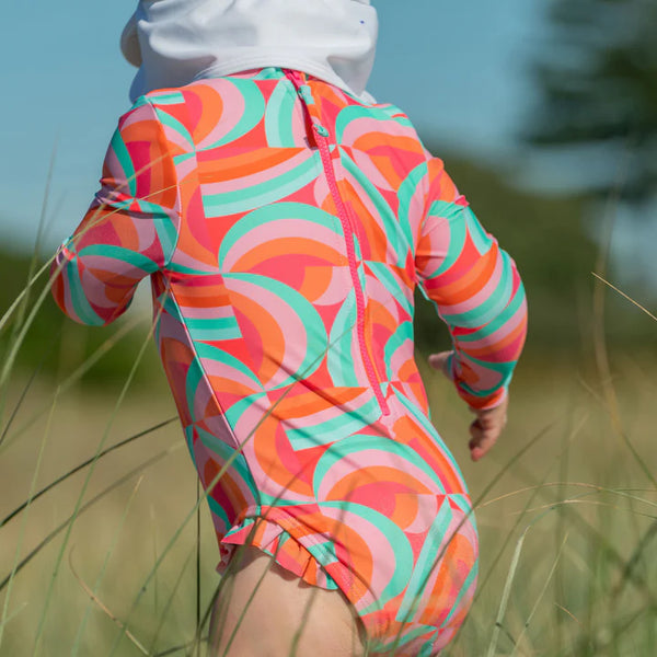 Geo Melon Sustainable Long Sleeve Surf Suit