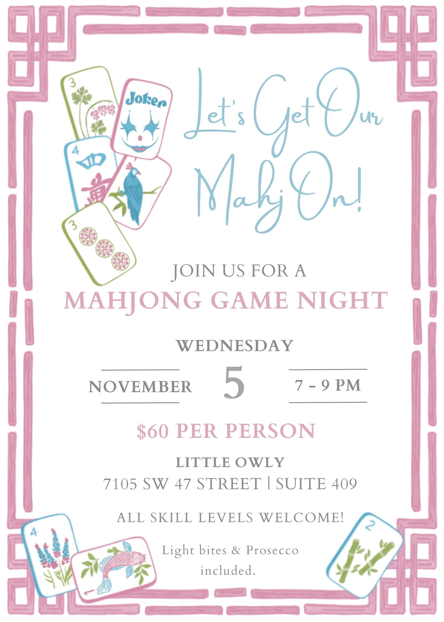 Mahjong Game Night - 11.5