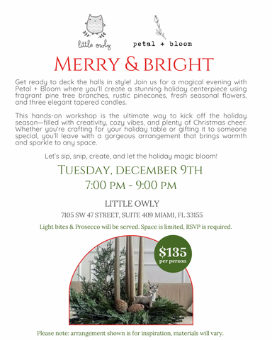 Merry & Bright Christmas Centerpiece Workshop