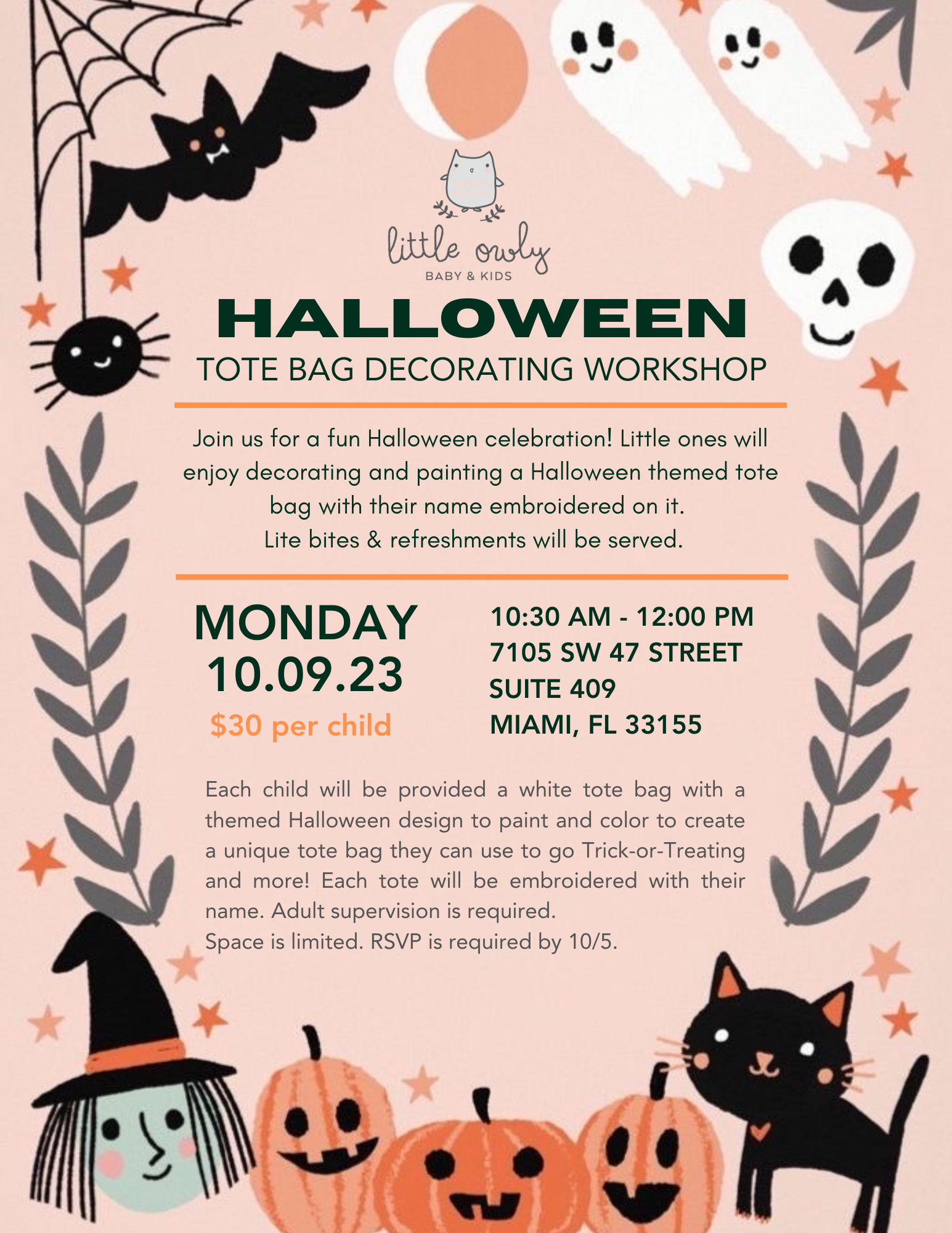 Halloween Tote Bag Decorating Event