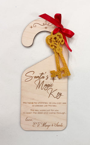 Personalized Santa's Magic Key and Door Hanger