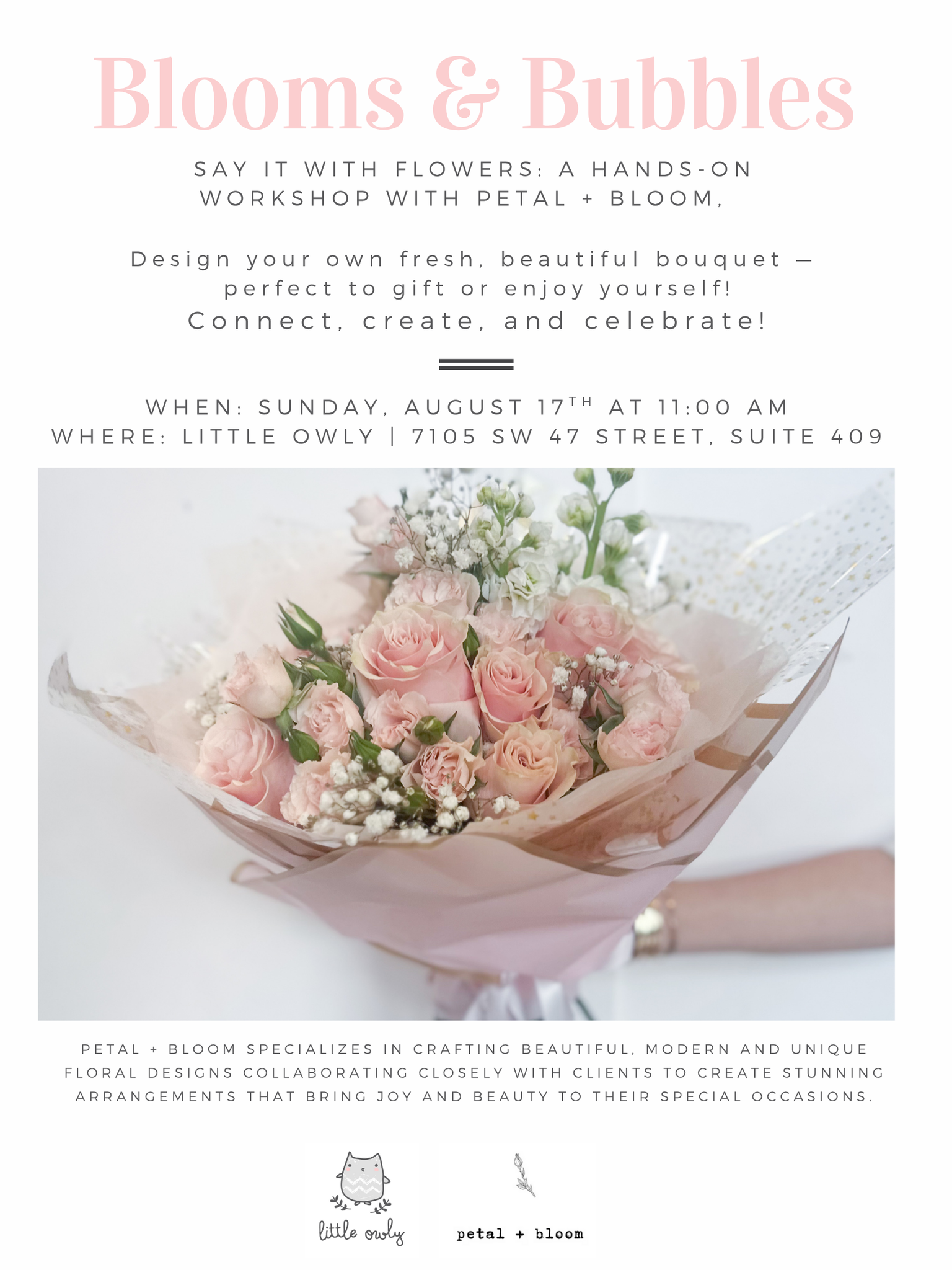 Blooms & Bubbles - Petal and Bloom Workshop