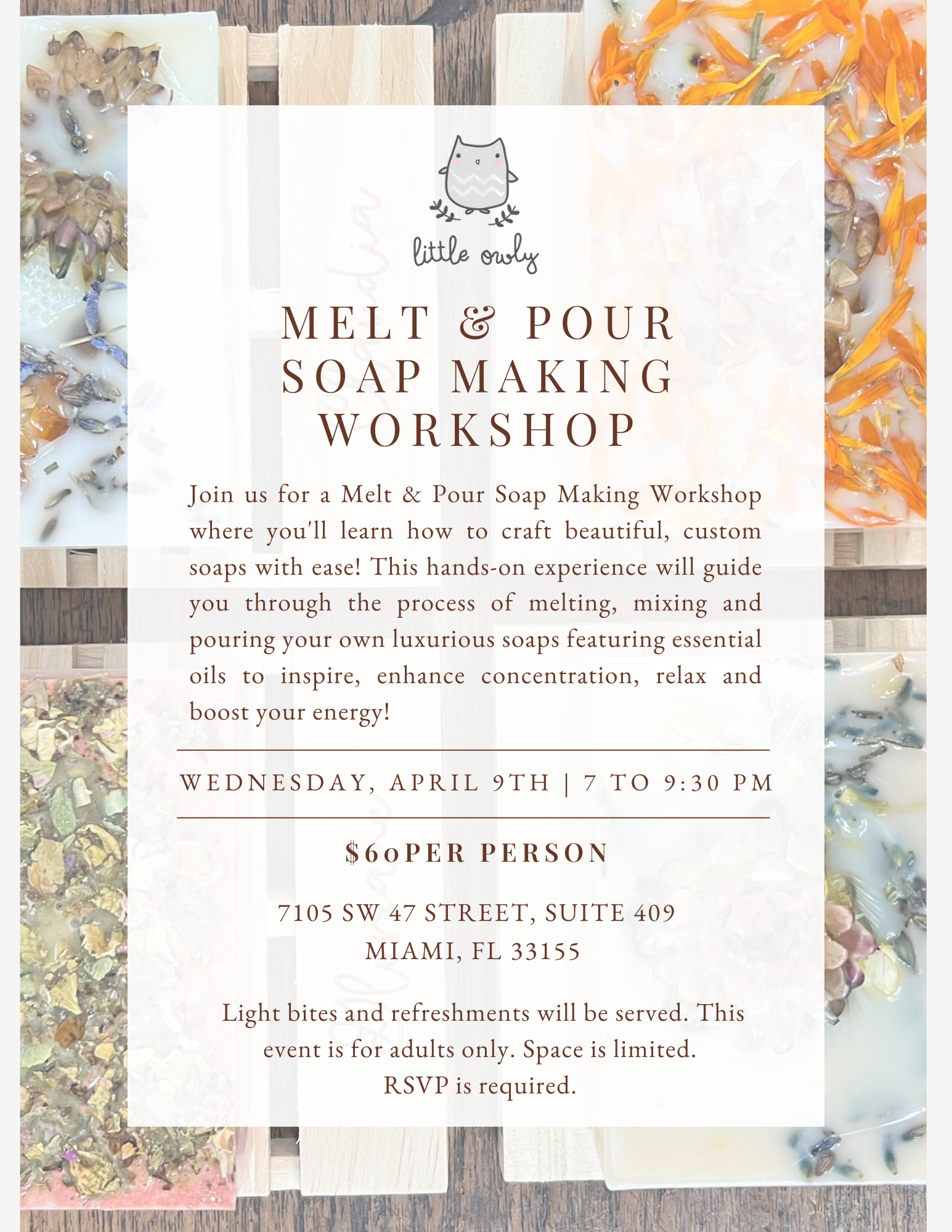 Melt & Pour Soap Making Workshop