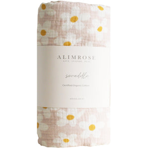 Muslin Swaddle in Large Daisies