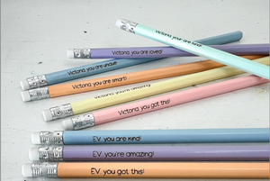 Set of 6 Affirmation Pencils