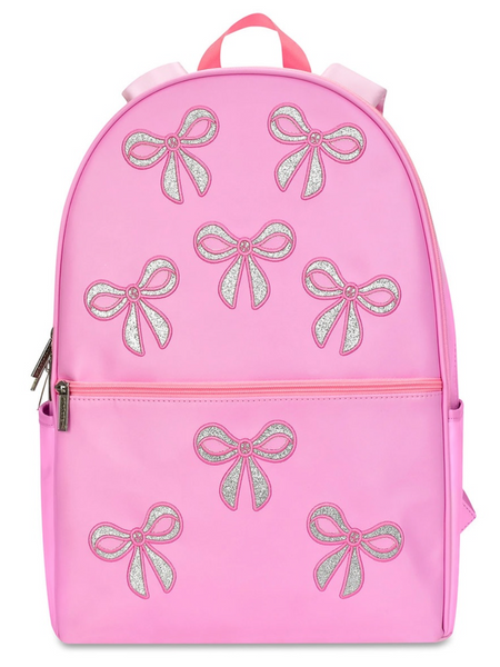 Pink Glitter Bows Backpack