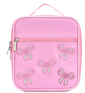 Pink Glitter Bows Lunch Tote