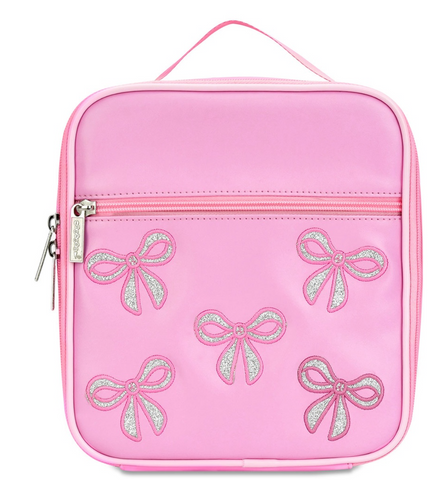 Pink Glitter Bows Lunch Tote