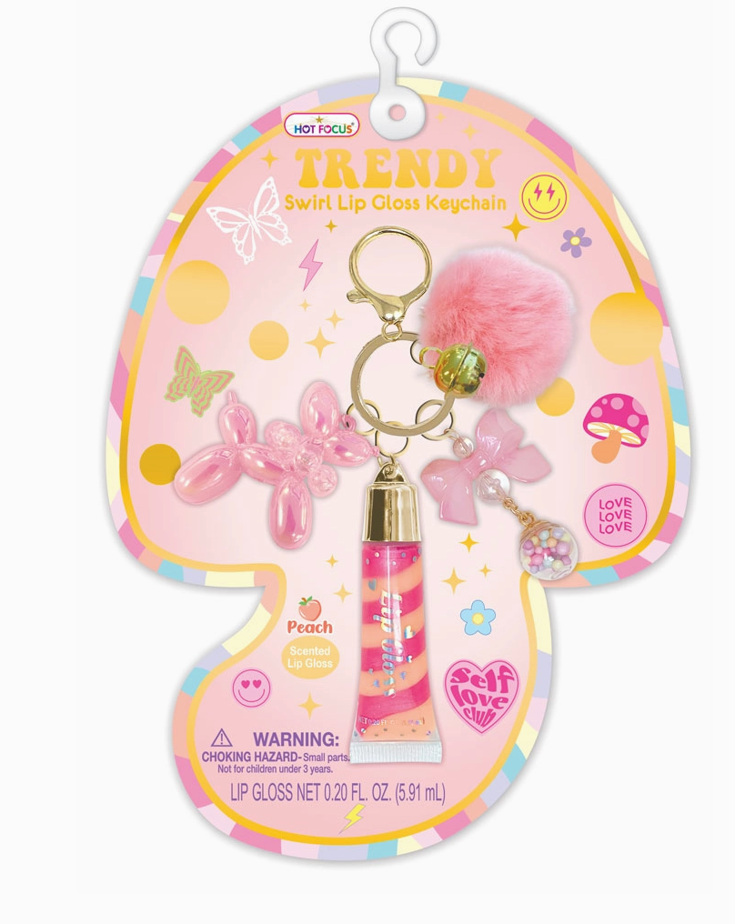 Good Day Trendy Lip Gloss and Keychain