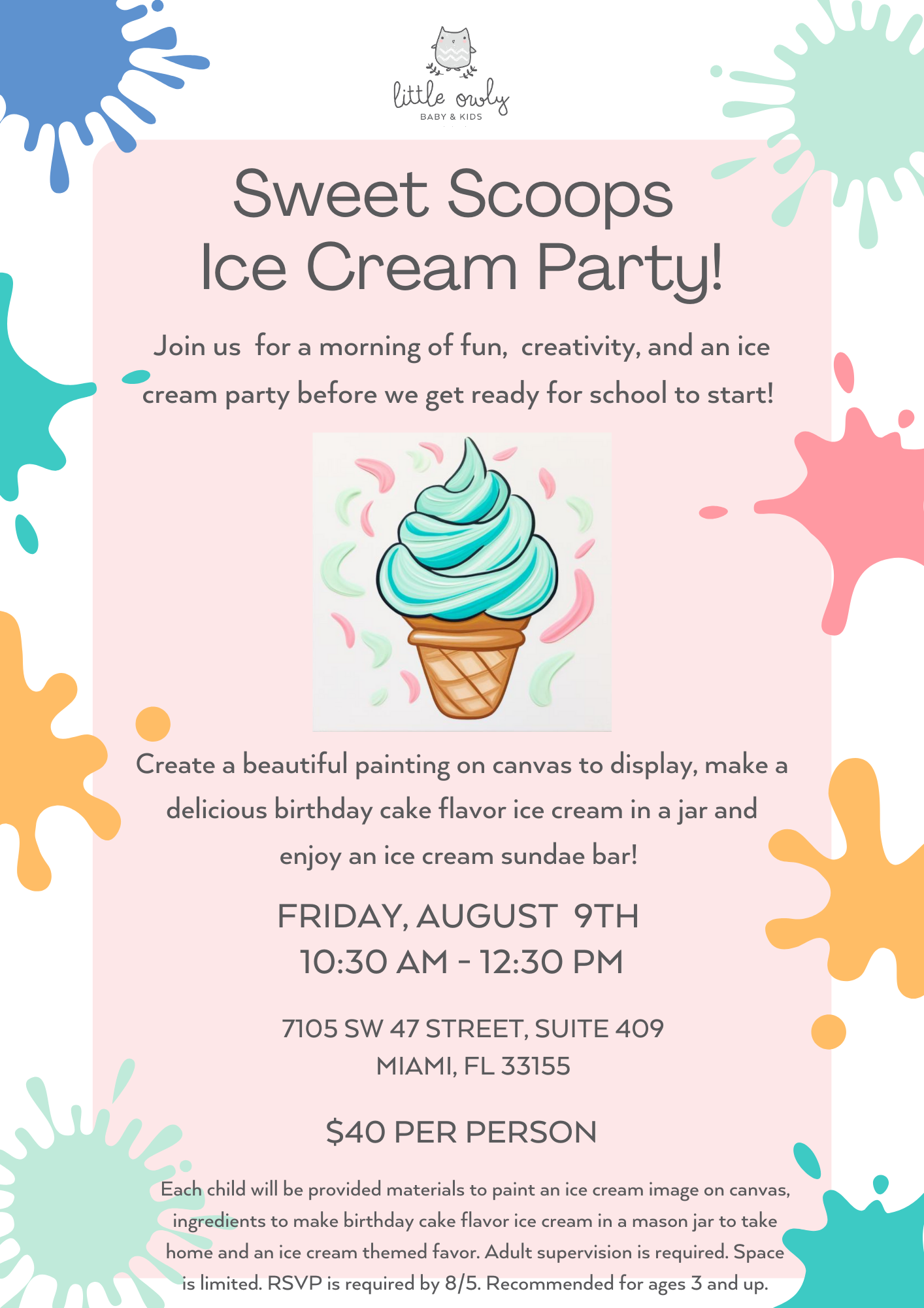 Sweet Scoops Ice Cream Party