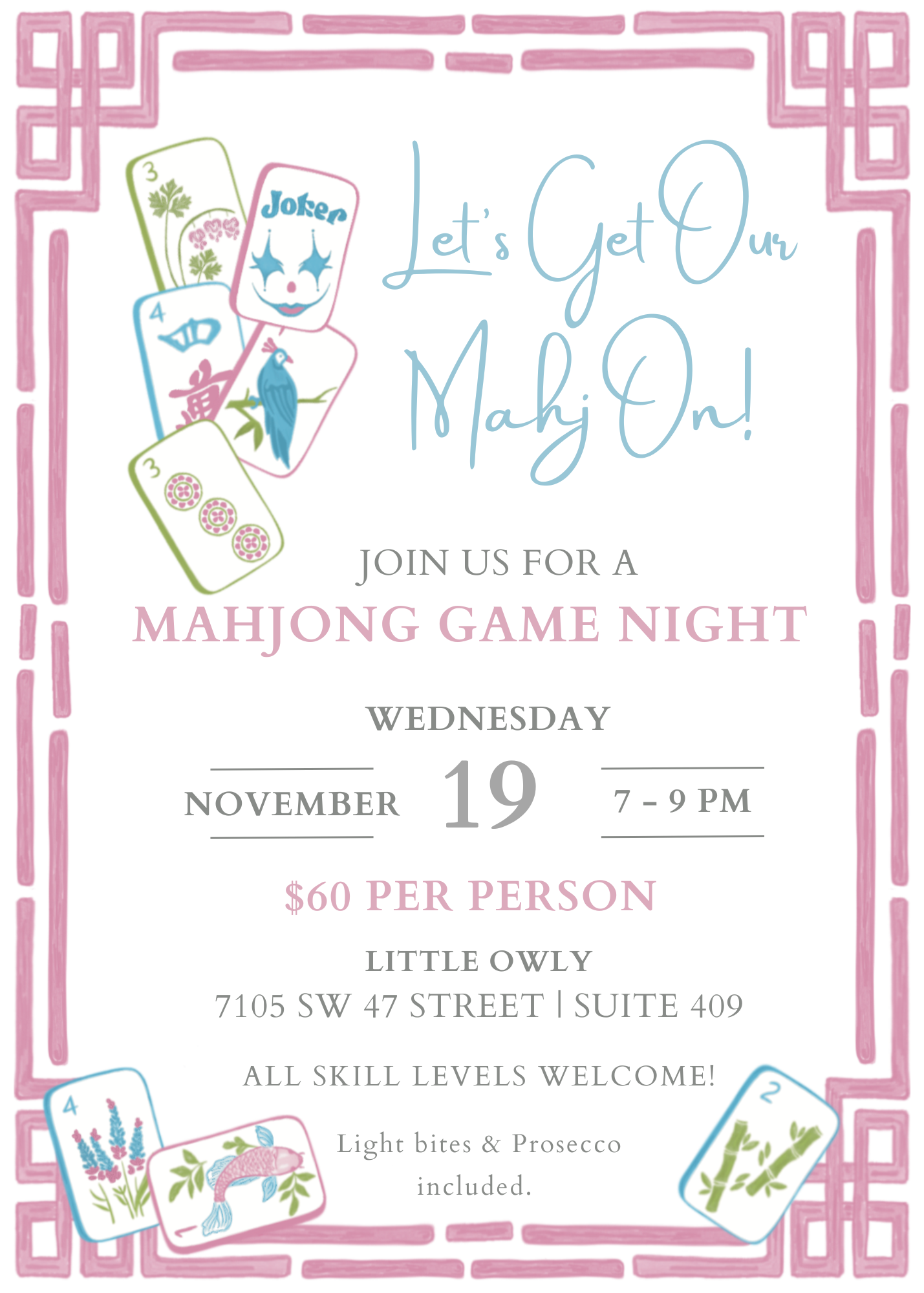 Mahjong Game Night - 11.19
