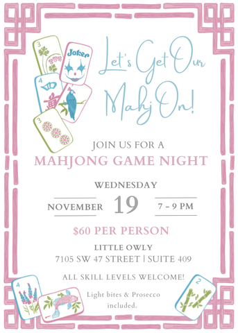 Mahjong Game Night - 11.19