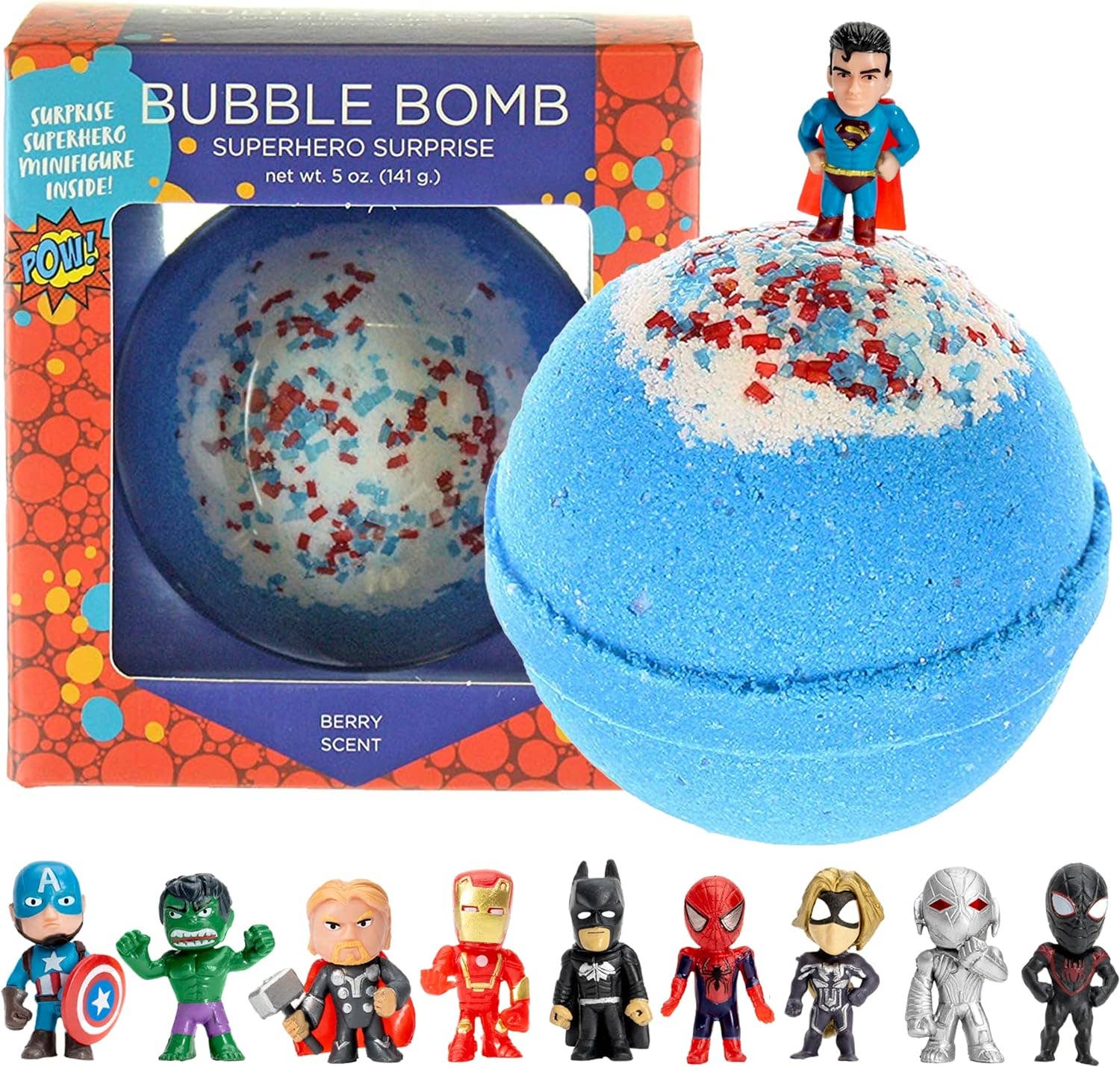 Superhero Kids Bath Bomb with Toy Inside