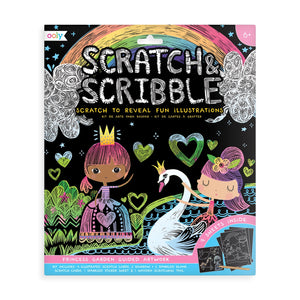 Princess Garden Scratch and Scribble Scratch Art Kit