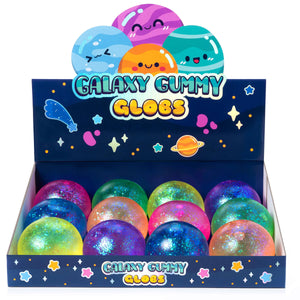 Galaxy Gummy Globs Squishy Ball - Chunky Glitter