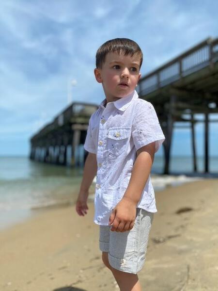 infant white short sleeve dress shirt White Baby Shirt With Short Sleeves, Adjustable Linen Blouse for Boys, Round Collar Buttoned Top, Natural Toddler Formal Dress Tuxedo Tunic
