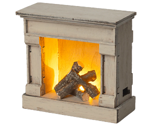 Off-White Fireplace for Dollhouse