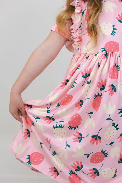 Strawberry Shortcake Short Sleeve Twirl Dress