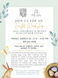 Easter Egg Coloring & Bunny Rabbit Suncatcher Workshop